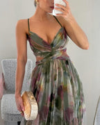 ANDREA -™ Encantador vestido largo con estampado floral