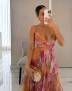 ANDREA -™ Encantador vestido largo con estampado floral