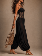Laia | Flowy lace halter jumpsuit