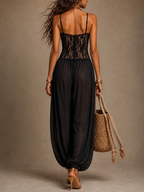 Laia | Flowy lace halter jumpsuit