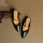 Mules de piel auténtica Orella