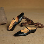 Mules de piel auténtica Orella