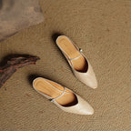 Mules de piel auténtica Orella