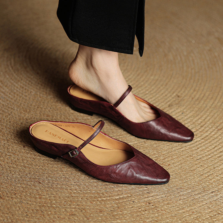 Mules de piel auténtica Orella