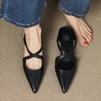 Mules de cuero genuino Aluna