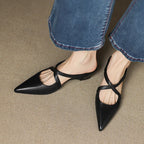 Mules de cuero genuino Aluna
