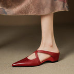 Mules de cuero genuino Aluna