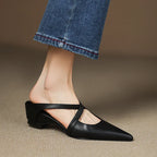 Mules de cuero genuino Aluna
