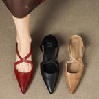 Mules de cuero genuino Aluna