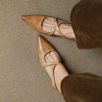 Mules de cuero genuino Aluna