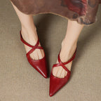 Mules de cuero genuino Aluna