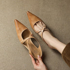 Mules de cuero genuino Aluna