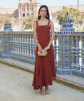 Vestido Ryota en tono Caldera