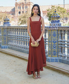 Vestido Ryota en tono Caldera