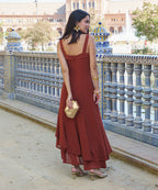 Vestido Ryota en tono Caldera